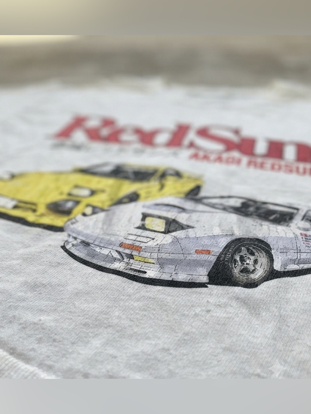 Gildan White RedSuns Graphic Tee, Car Illustration, Retro Car T-Shirt - Picture 2 of 3